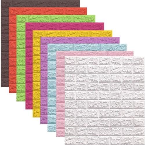 3d Brick Wall Stickers Diy Decorative Self-adhesive Waterproof Wallpaper Childrens Room Bedroom 3d Wall Stickers