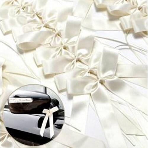 50Pcs Bowknots Ribbon Delicate Wedding Pew End decoration Bow knots Ribbon Bows Party Cars Chairs Decoration Bowknots