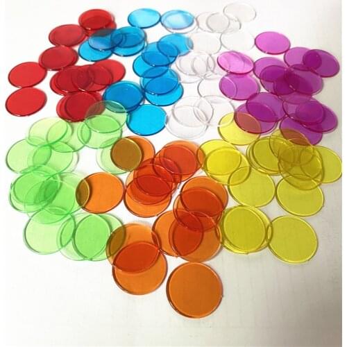 500pcs Diameter 19mm Plastic Count Bingo Chips Markers For Cards Board Games Token Coins Bingo Game