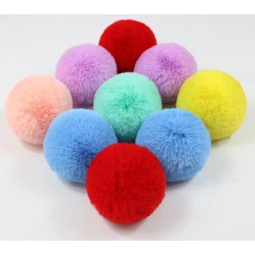 8cm Fluffy Plush Balls Soft Pompones Faux Fur Pompom DIY Kids Toys Wedding Decor Pom Poms Felt Ball Sewing Craft Supplies Gifts