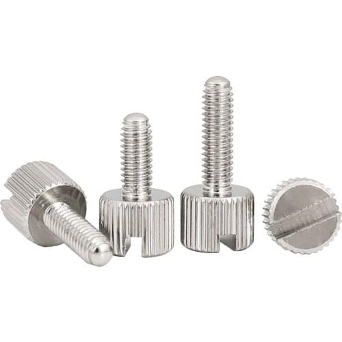 9pcs M4 slotted screw one line socket bolt knob screws column head hand twist bolts rotating thread nail