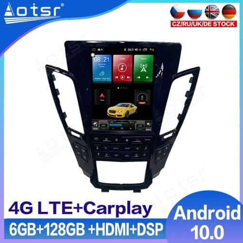 Tesla Screen Car Radio For Cadillac CTS 2007 - 2012 Car Audio Android Multimedia Player 128GB GPS Navigation Auto Stereo Stereo