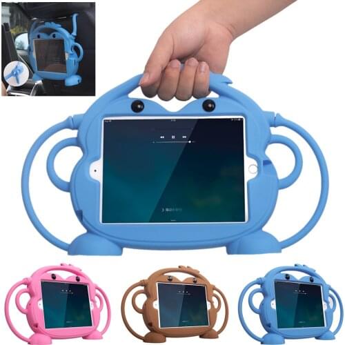 Kid Safe Silicone Monkey Case For iPad 10.2 2019 Shockproof Tablet Cover For iPad 9.7 2017 2018 For iPad mini Pro Air 10.5"