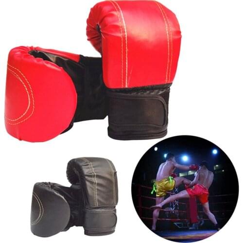 1 Pair Adults Red Black Adult Boxing Gloves Professional Sandbag Liner Gloves Kickboxing Gloves Men Women Training Fighting Tool