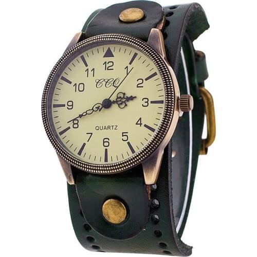 CCQ Mens Watches 2021 Top Brand Cowhide Leather Strap Vintage Rivet Stainless Steel Women Wristwatch Quartz Male Clock 남자시계 30