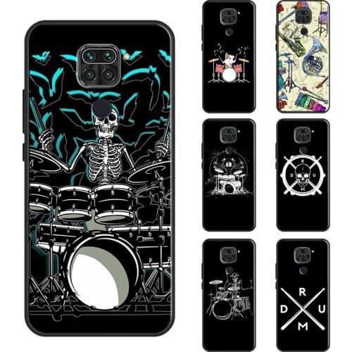Musical Drum Drumsticks Drummers Case For Xiaomi Redmi Note 10 9 8 Pro Note 9S 8T Note 7 Cover Shell For Redmi 9 9A 9C 9T
