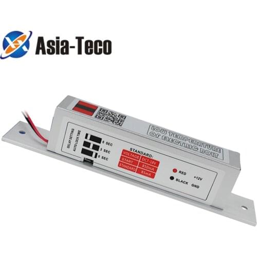 DC12V Low Temperature Time Delay Electric Door Lock Electric Bolt Lock Fail Safe Mortise Electronic Access Control System