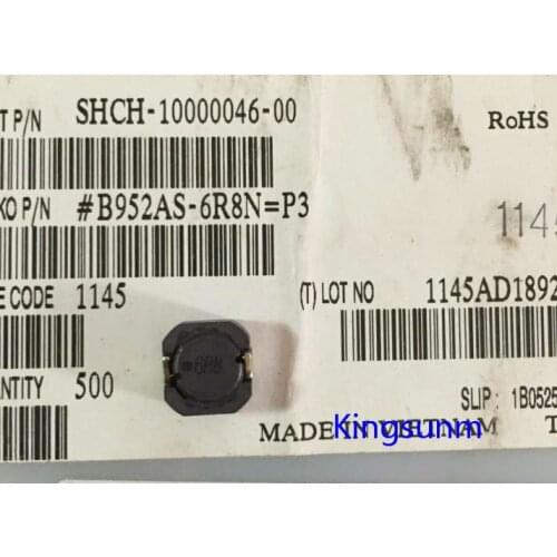 Free shipping 10pcs #B952AS-6R8N=P3 10X10mm TOKO patch power inductor 6.8uH shield type power