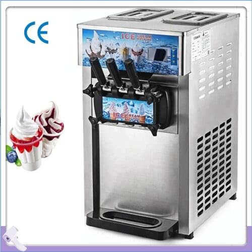 Commercial Soft Ice Cream Machine With LCD Display Ice Cream Maker Desktop Stainless Steel Ice Cream Machine Vending