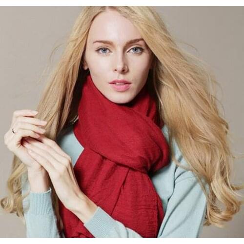 2020 hot sell cotton scarf Women Winter Warm Linen Wraps Solid Colors Muslim headscarf Apparel Accessories drop shipping