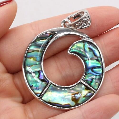 Hot Sale Natural Shell Abalone Pendant Creative Tail Shape Handmade Crafts Making DIY Necklace Sweater Chain Jewelry Accessories