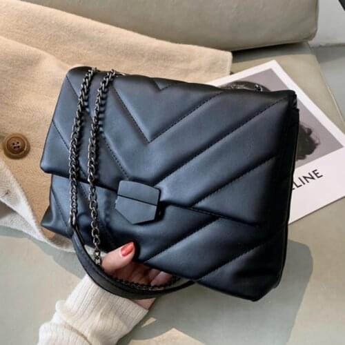 Embroidery Thread Small PU Leather Crossbody Bags for Women 2021 Fashion Hand Bag Womens Branded Trending Shoulder Handbags Sac