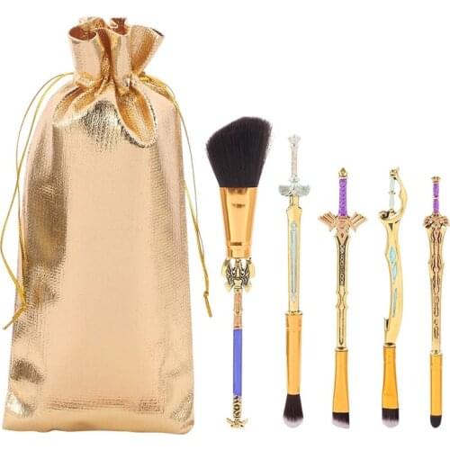 Newest Anime Makeup Brushes Set Tool Power Brush Eyebrow Eye Nose Shadow Brush Colorful Blending Tools Metal Maquiagem 2021