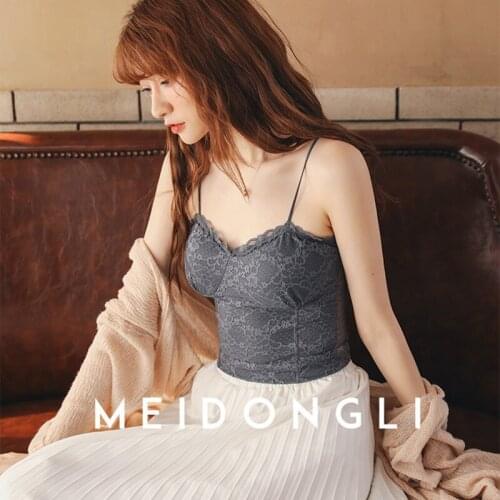 New Women Lace Wrapped Chest Lace Sexy Strap Bottoming Double-layer Underwear Tube Top Female Tops NS1945