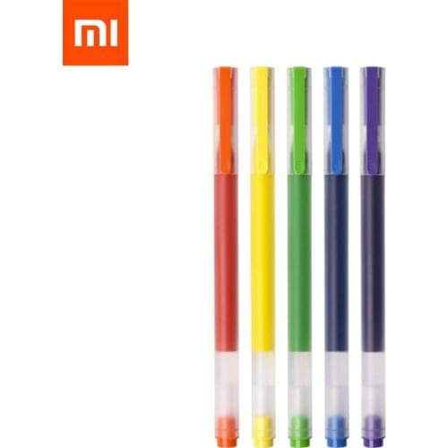 NEW Xiaomi Mijia Super Durable Colorful Writing Sign Pen 5 Colors Mi Pen 0.5mm Gel pen Signing Pens For School Office Drawing