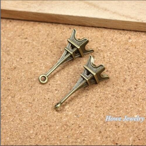 Wholesale 47 pcs Vintage Charms Transmission tower Pendant Antique bronze Fit Bracelets Necklace DIY Metal Jewelry Making