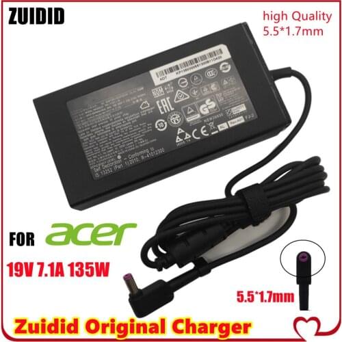 Original 19V 7.1A 135W Laptop AC Adapter Charger For ACER Aspire V17 Nitro5 Np515-52 Pa-1131-16 ADP-135KB VX5 VN7-792G-59CL