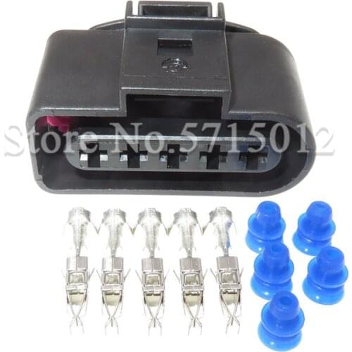 5 Hole 1J0973725 Auto Ignition Coil Plug Sensor Connector Waterproof Female Sockets 1J0 973 725 For VW SKODA