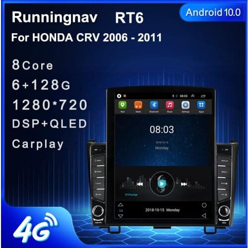 Runningnav For HONDA CRV 2006 2007 2008 2009 2010 2011 Tesla Type Android Car Radio Multimedia Video Player Navigation GPS