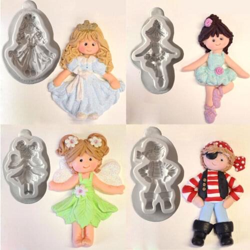 Sugar Buttons Doll Mould Silicone Mold Fondant Cake Decorating Tool Gumpaste Sugarcraft Chocolate Forms Bakeware