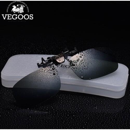 VEGOOS Polarized Clip on Sunglasses for Men Women UV400 Protection Square Flip up Sunglasses Over Prescription Glasses #30JP