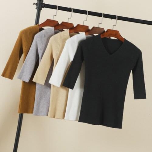 Za2021 korean style sweaters for women fashion tops clothing sweaters kawaii clothes brown black white pullovers knitted blouses