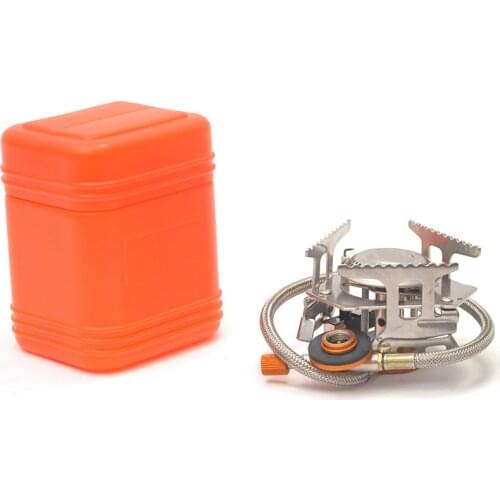 Outdoor camping stove top stove Split type gas stove Flat gas tank alpine burner with electronic ignition firepower