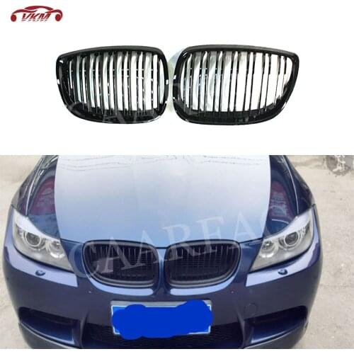 Carbon ABS Material Front Head Bumper Kidney Twin Fins Sport Racing Grill for BMW E92 LCI E93 318i 320i 328i 335i Coupe 2 Door