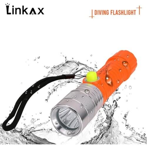 XML T6 LED Flashlight LED Waterproof scuba Diver Diving Flashlight underwater Flash Light Torch 18650/AAA Battery Powered