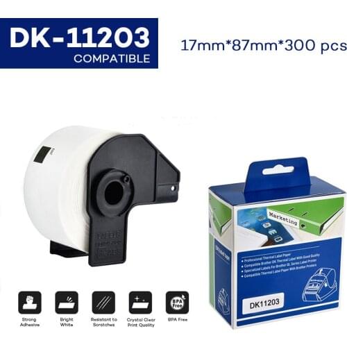 Yance Compatible brother thermal printer DK-11203 DK 11203 Label 17*87mm Compatible Brother Printer White Paper DK11203 DK-1203