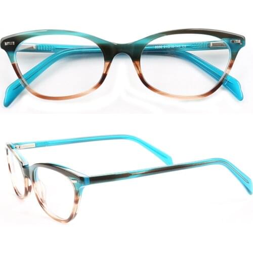 Women Round Lightweight Cat Eye Eyeglass Frames for Women Optical Glasses frames Blue Retro Prescription Spectacles Eyewear