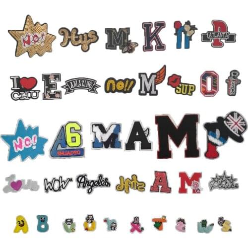 Letter patch badge patch can be sewn and hot jeans jacket fabric embroidery DIY clothing supplies accessories 1PCS for sale