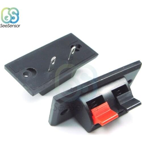 5Pcs 2 Positions Connector Terminal Push in Jack Spring Load Audio Speaker Terminals