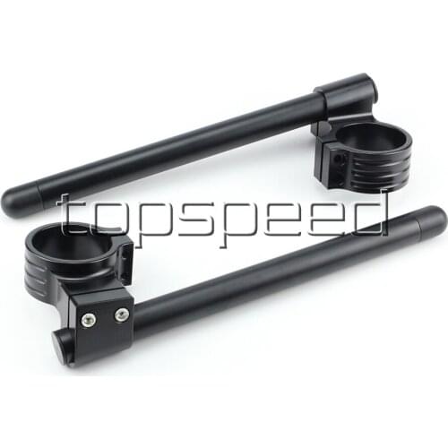 50MM CNC Black High Lift Universal Adjustable Clip Ons On Handle Bar Handlebar Motorcycle
