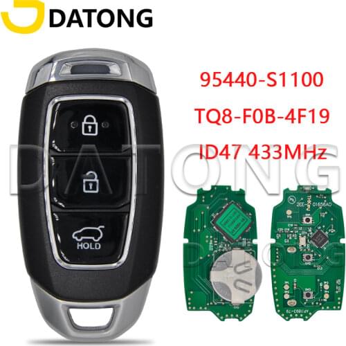 Datong World Car Remote Control Key For Hyundai Santafe 2018 2019 2020 FCCID TQ8-F0B-4F19 ID47 NCF29A3X 433Mhz S1100 Keyless Go