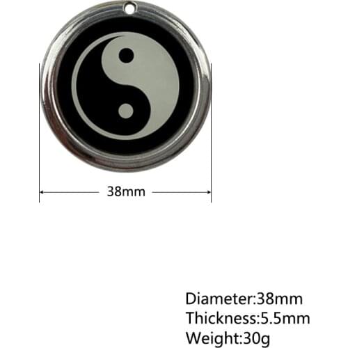 Chain Yingyang Pendant Necklaces Metal Tai Chi Kung Fu Bagua Necklace