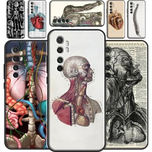 Medical Human Anatomy Phone Case For Xiaomi Mi 11 Lite 9 10 9T 10T Pro POCO X3 M3 Pro F3 Mi 11 Ultra Back Cover