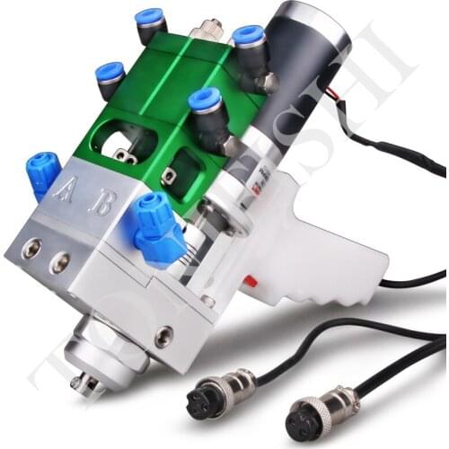 Electric stirring AB double liquid valve hand control gun dispensing valve with back suction glue, adjustable ratio, 1300rpm
