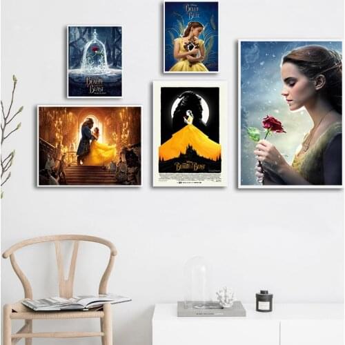 Movie Beauty Beast Wall Art Canvas Poster Simplicity Muslim Print Home Decorative Picture Painting