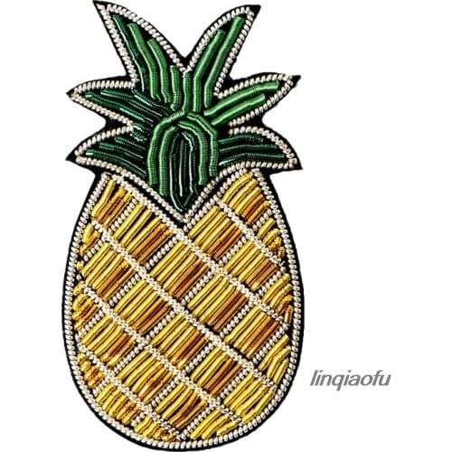 Indian silk hand-embroidered brooch Premium pin fixing clothes pineapple pineapple badge