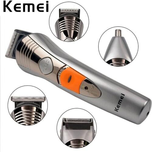Kemei 5 In1 Multi-Function Hair Clipper Professional Adult Full-Body Washing Hair Trimmer Cordless Haircut Mens Grooming Kit
