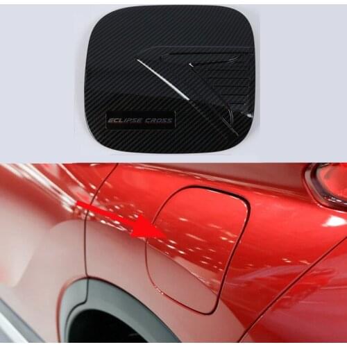 For Mitsubishi ECLIPSE CROSS 2018 Fuel Tank Cap ABS Chrome Car Sticker Cover Carbon Fiber Accessories Chromium Styling 3D Auto