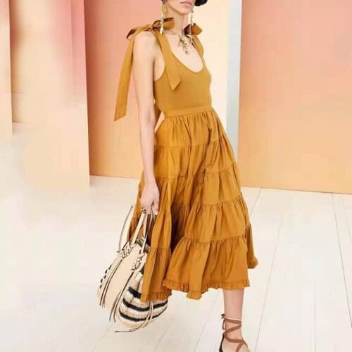 Hot Sale Women Solid Dress Elegant O-Neck Short Sleeve A-Line Dresses 7117
