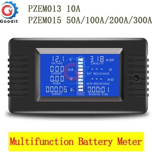 PZEM DC 0-200V 300A Multifunction Voltmeter Ammeter Car Battery Tester Capacity resistance electricity Voltage Meter monitor
