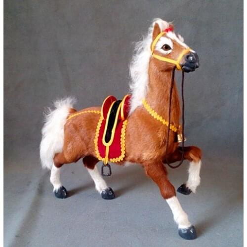 Simulation cute horse 32x32cm model polyethylene&furs horse model home decoration props ,model gift d425
