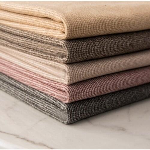 150cmx50cm Autumn and Winter Thickening Woolen Plaid Fabric Wool Grinding Wool Houndstooth Fabric DIY Coat Coat Clothing Fabric