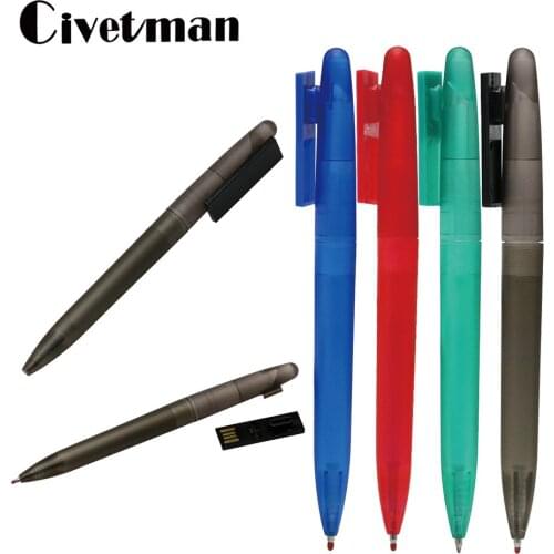 Practical Ballpoint Pen USB Flash Drive 128GB Pendrive 8GB 16GB 32GB 64GB USB 2.0 Pen Drive Memoria Stick 256GB Flashdrive