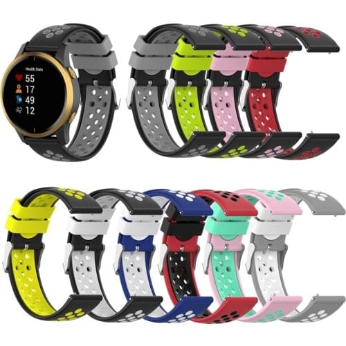 JKER 18 20 22mm Silicone Wrist Band Strap for Garmin Venu Watch Strap for Garmin Vivoactive 4S Vivoactive 4 Smart Watchband