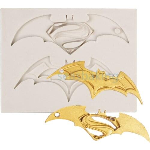 Super Hero Badge Silicone Molds Cookie Baking Fondant Mold DIY Baby Birthday Cake Decorating Tools Clay Candy Chocolate Moulds