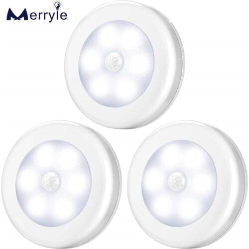 Motion Sensor Led Night Light PIR Infrared Motion Bulbs Auto On and Off Closet Battery Power For home Wall Lamp Cabinet Stair